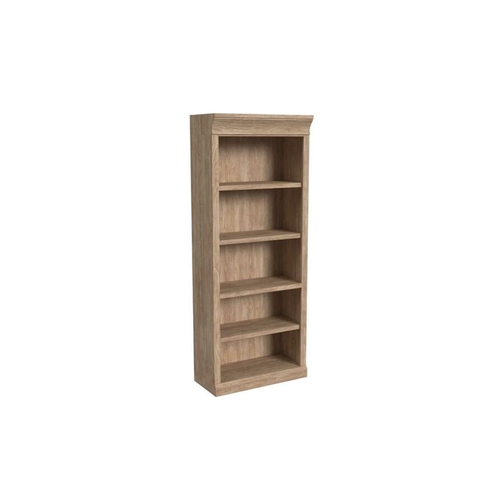 Traditional Wood Open Bookcase Office Storage Fully Assembled Black