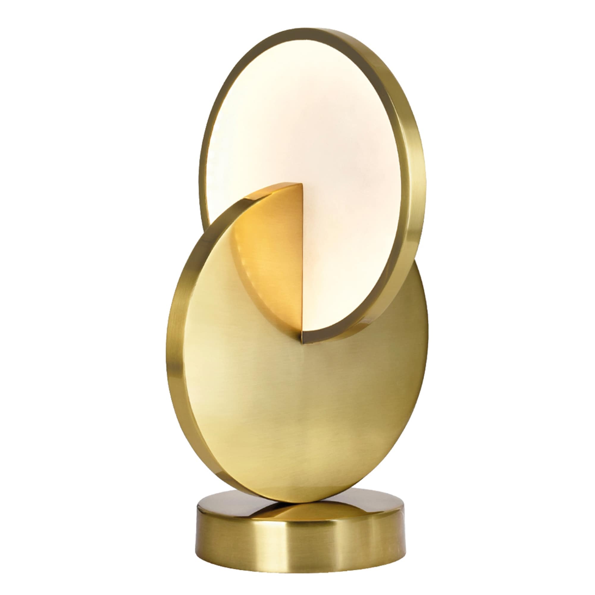 Tranche Led Lamp With Brushed Brass Finish 10