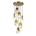 Tranche Led Pendant With Brushed Brass Finish 24 In