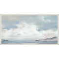 Tranquil Coastline Beneath Expansive Sky By Luna Mavis Framed Canvas Wall Art