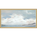 Tranquil Coastline Expansive Sky By Luna Mavis Framed Mounted Canvas Wall Art Print