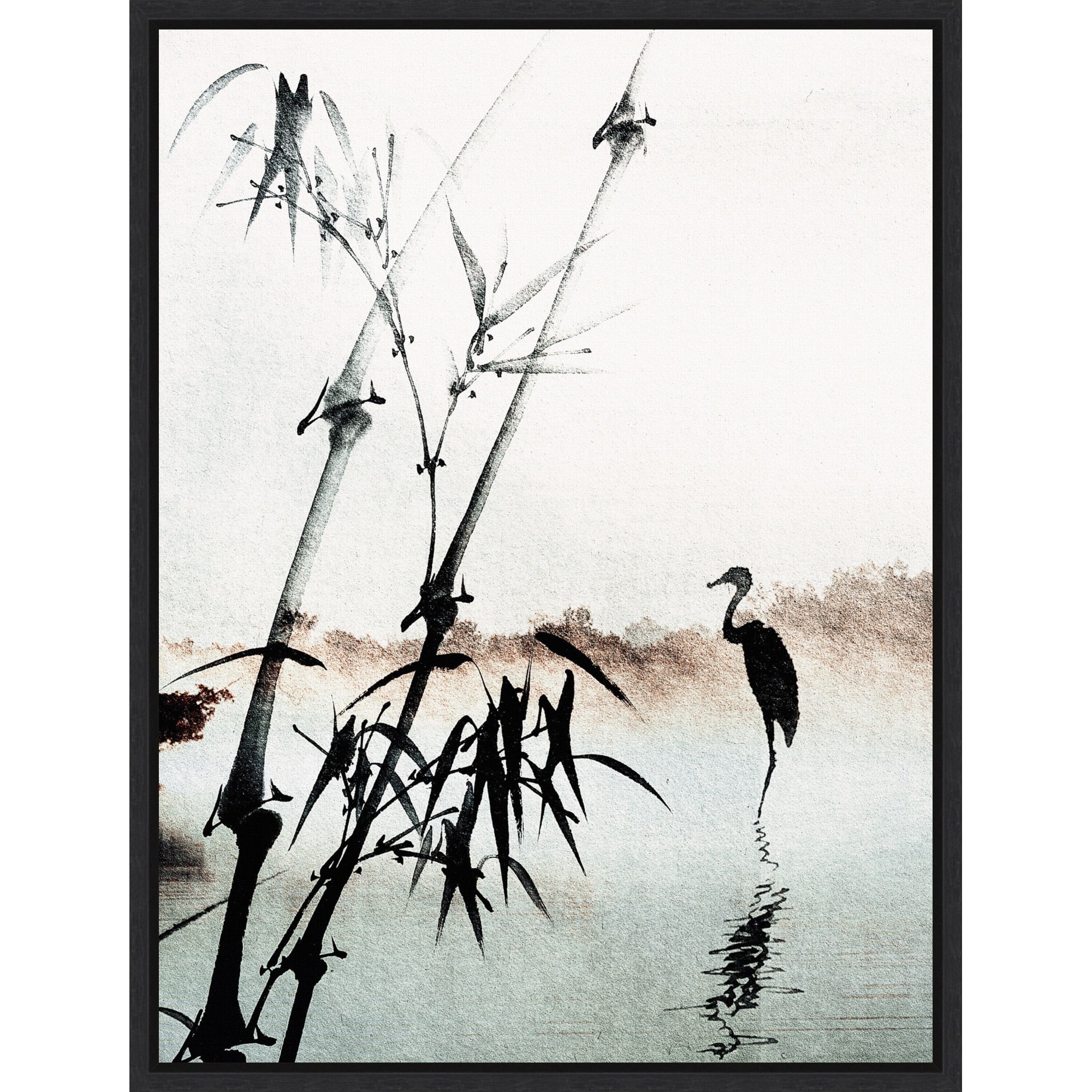 Tranquil Reflections By Treechild Framed Canvas Wall Art