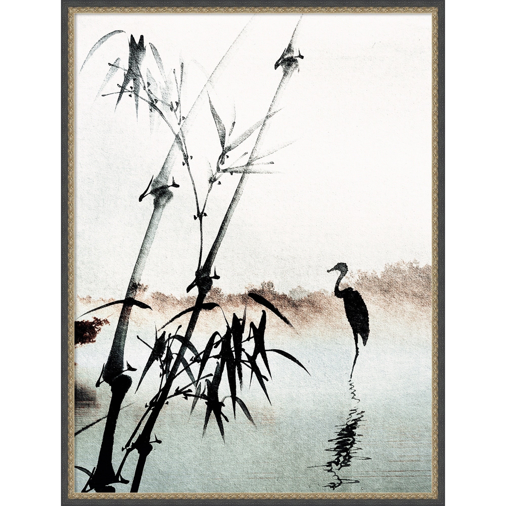 Tranquil Reflections By Treechild Framed Mounted Canvas Wall Art Print