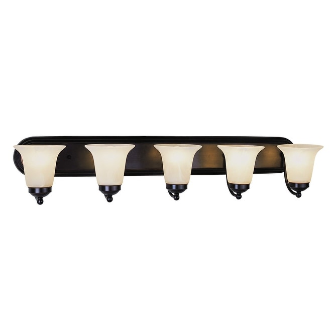 Trans Globe Lighting Rusty 5 Light 38 Wide Bathroom Vanity Light With