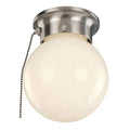 Trans Globe Lighting 1 Light Flush Mount Globe Pull Chain Ceiling