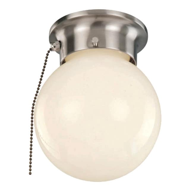 Trans Globe Lighting 1 Light Flush Mount Globe Pull Chain Ceiling