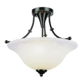 Trans Globe Lighting 6540 Payson 3 Light Semi Flush Ceiling Fixture