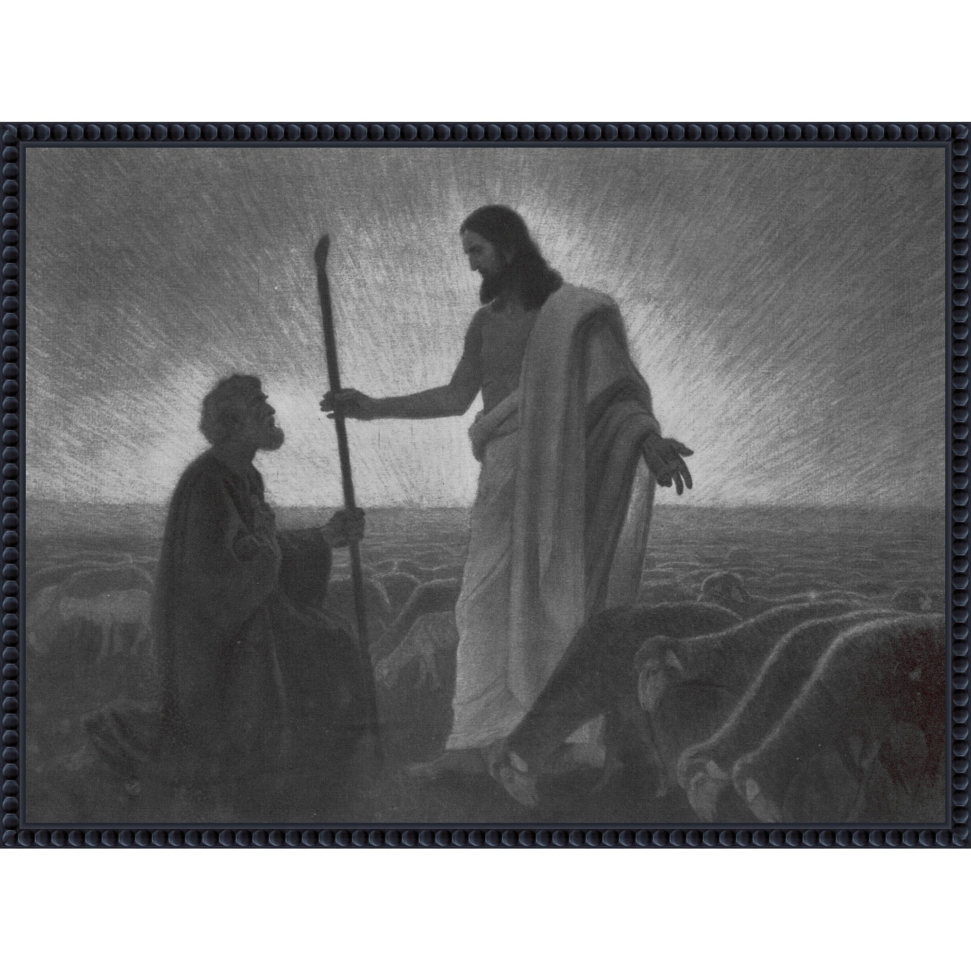 Transfer Of The Shepherds Office By Gebhard Fugel Framed Canvas Wall Art Print