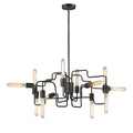 Transit 29 Inch Wide 12 Light Chandelier In Silvered Graphite 29In W X 29In D X 12In H