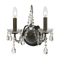 Crystorama Transitional 2 Light English Bronze Wall Sconce