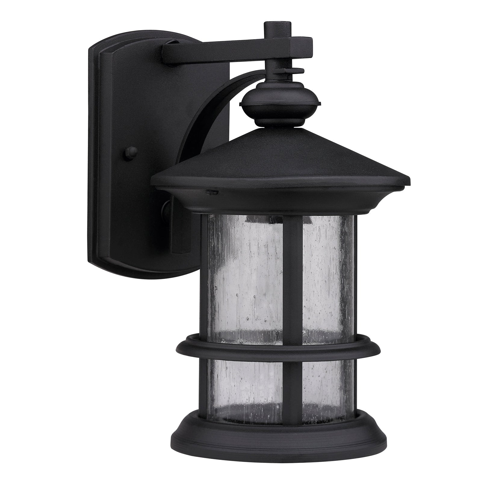 Transitional Black One Light Weatherproof Outdoor Wall Fixture