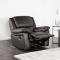 Transitional Black Faux Leather 1Pc Recliner Chair