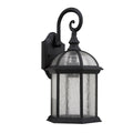 Chloe Transitional 1 Light Black Outdoor Glass Wall Fixture