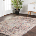 Transitional Bohemian Beige Multi Vintage Medallion Area Rug 6 X 88