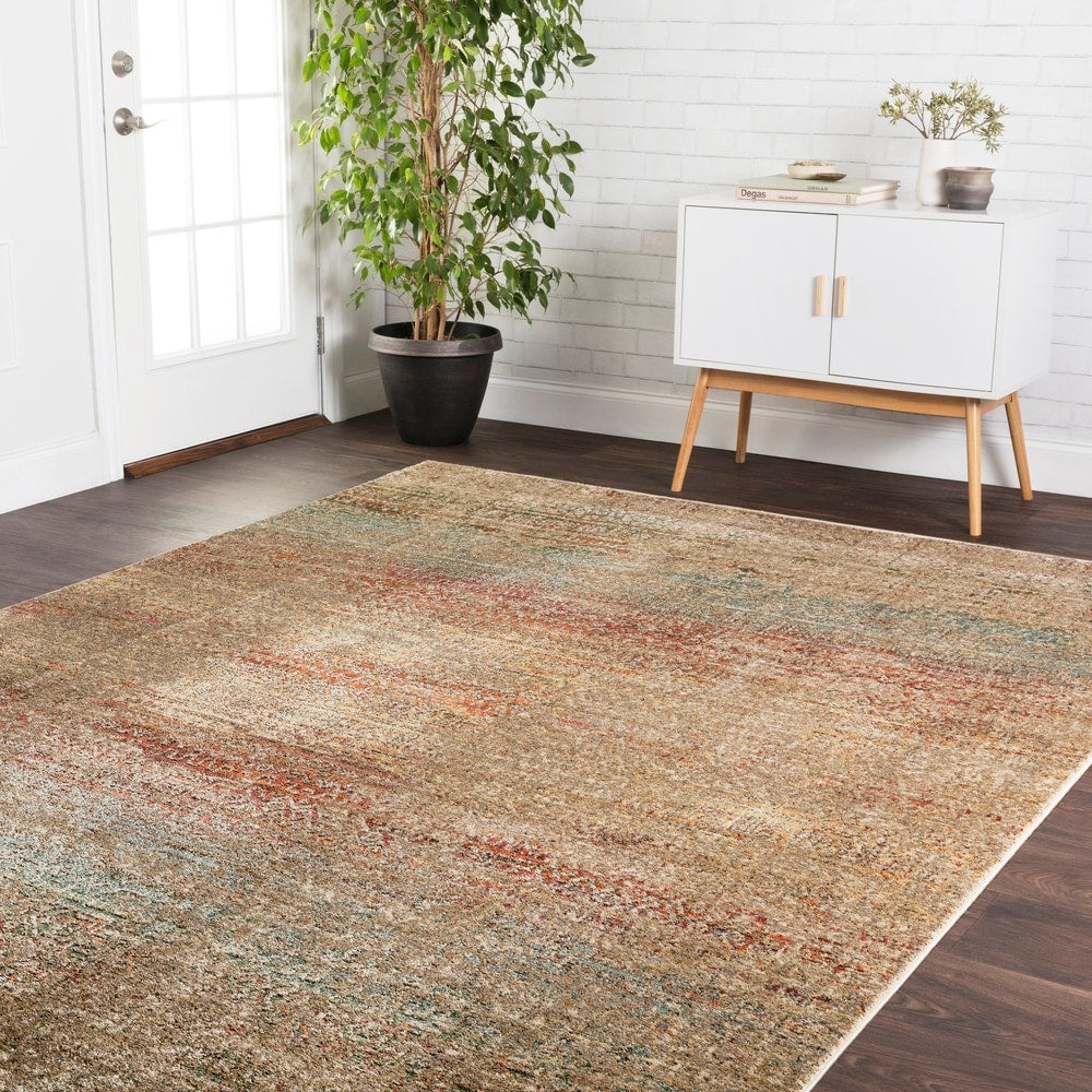 Transitional Bohemian Rust Grey Multi Rug 96 X 126