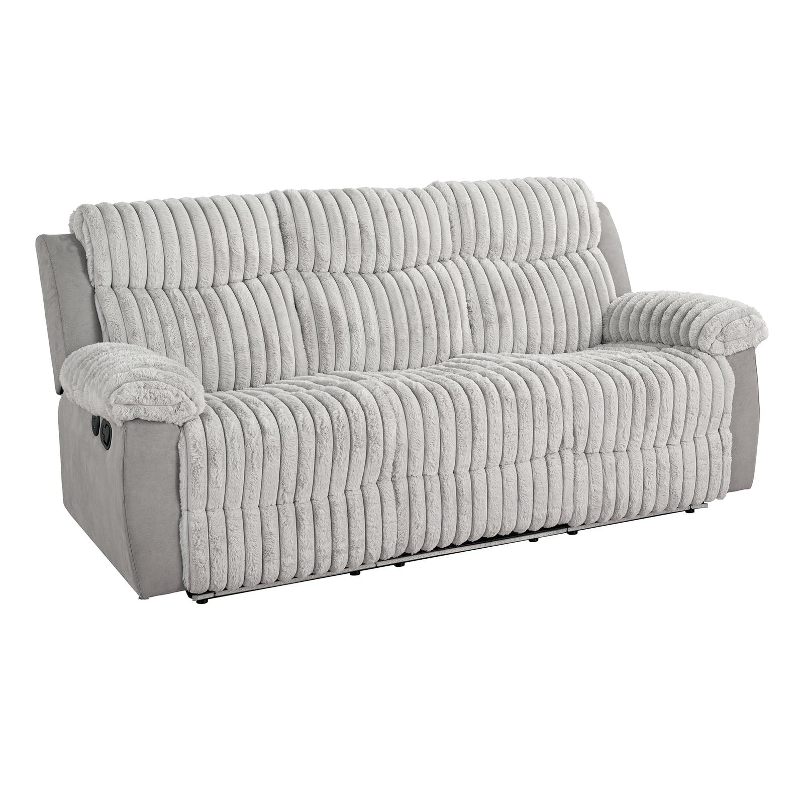 Transitional Charging Ports Sofa Reclining Led Bottom 1Pc