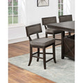 Transitional Dining Chairs Espresso Finish Nailhead Trim