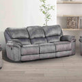 Transitional Gray Pillow Top Arms 1 Piece Reclinig Sofa