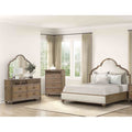 Transitional Oak Finish 4Pc Bedroom Furniture Set