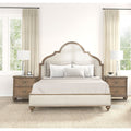 Transitional Rustic Oak Finish 3Pc Bedroom Set W Charging Ports