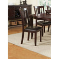 Transitional Style Dining Chairs Slat Backrest Espresso Finish
