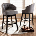 Transitional Swivel Bar Stool Set Of 2