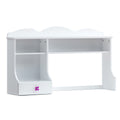 Transitional Wooden Hutch With Two Shelves And Three Drawers White