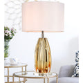 Transitional And Modern With A Traditional Amber Finish The Cognac Lamp Made With Glass By Lucas Mckearn