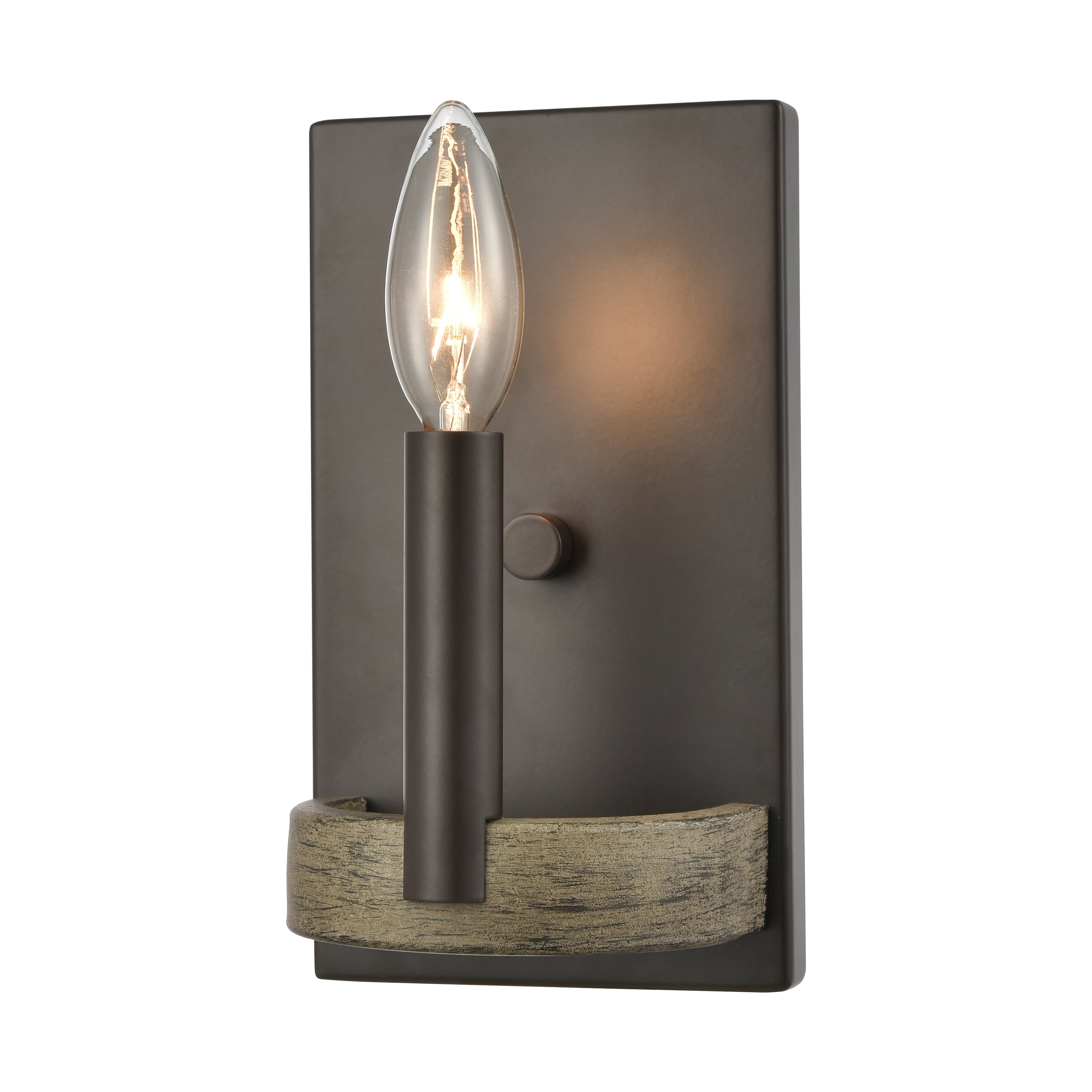 Transitions 8 High 1 Light Sconce Oil Rubbed Bronze 8 Inch Tall
