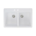 Transolid Aversa 33 In Silq Granite Drop In Double Bowl Kitchen Sink