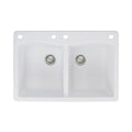 Transolid Aversa 33 In Silq Granite Drop In Double Bowl Kitchen Sink