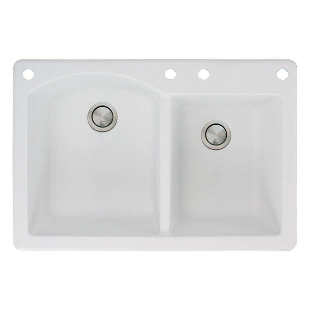Transolid Aversa 33 In Silq Granite Drop In Double Bowl Kitchen Sink