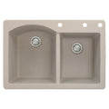 Transolid Aversa 33 In Silq Granite Drop In Double Bowl Kitchen Sink
