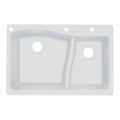 Transolid Aversa Silq Granite 33 In. Drop In Kitchen Sink With 3 Bad Faucet Holes 33 X 22 X 10