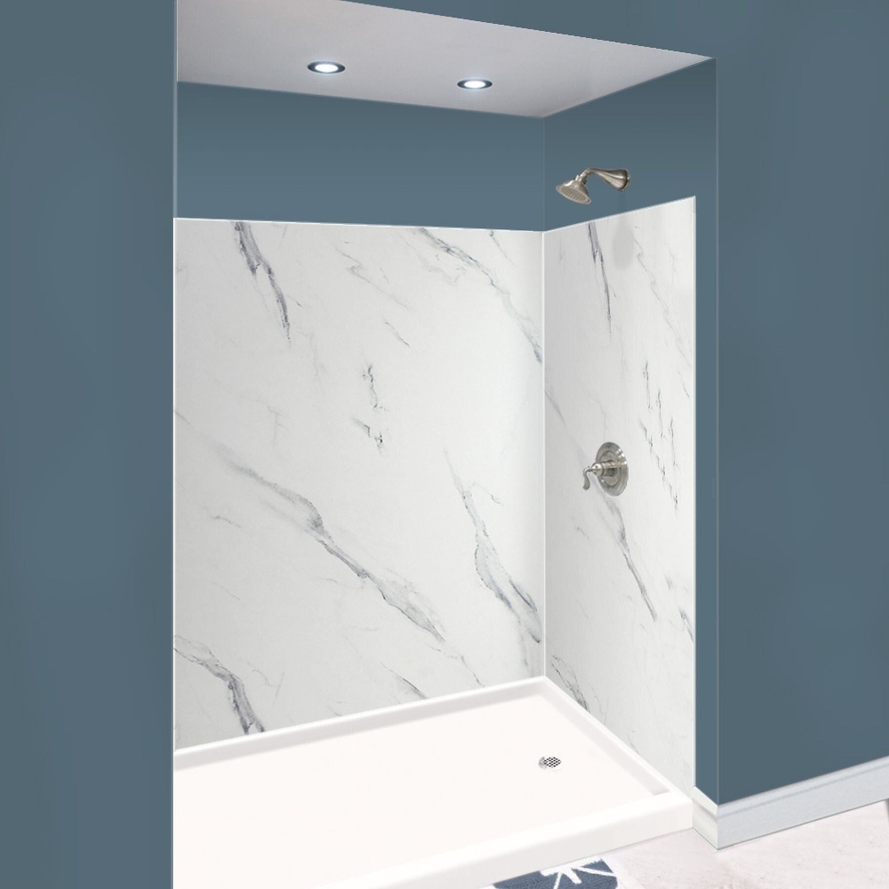 Transolid Expressions 48 In X 60 In X 72 In Glue To Wall Tub Shower Wall Kit 60 X 48 X 72