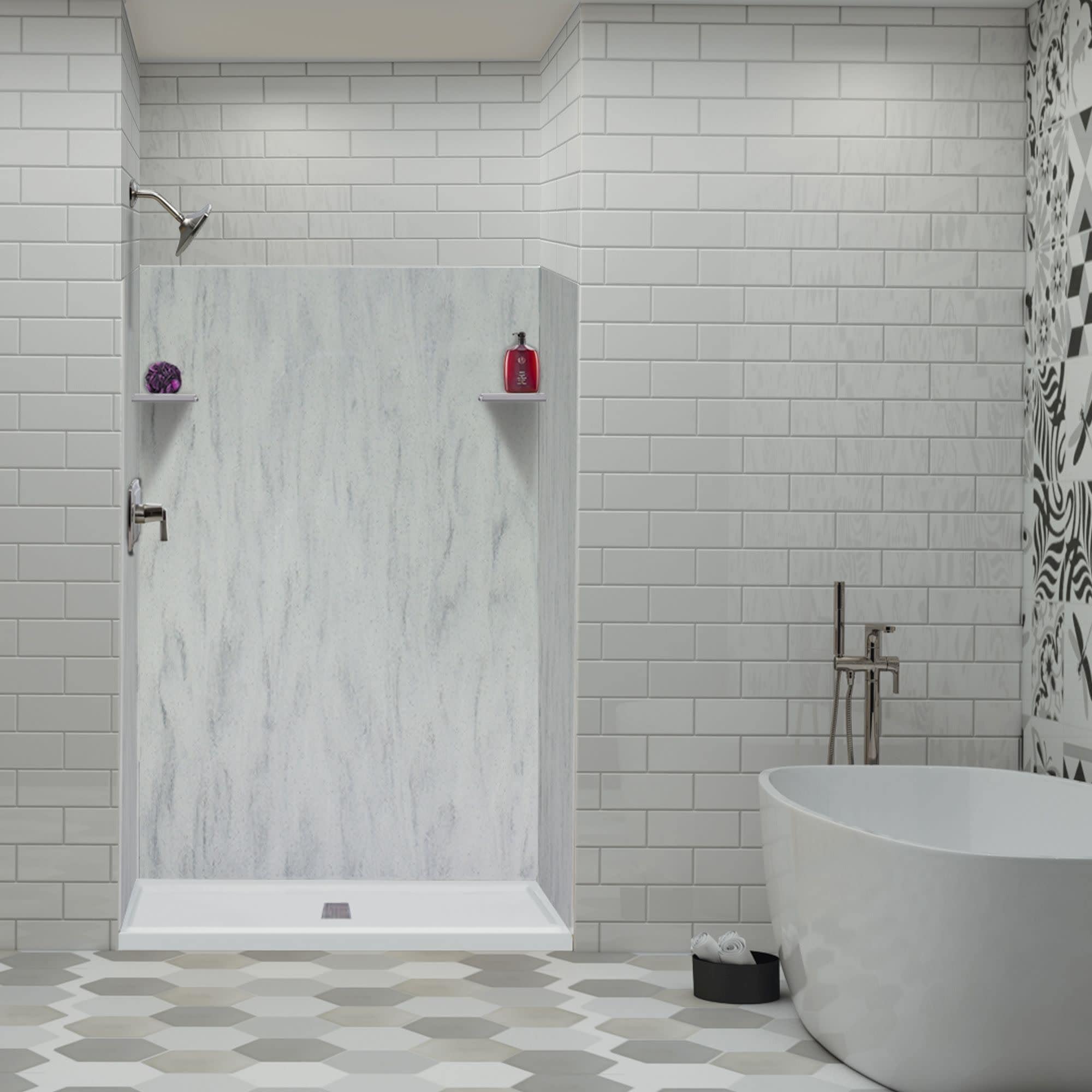 Transolid Lwk483672 Lusso 72 H X 48 W X 36 D Three Wall Alcove