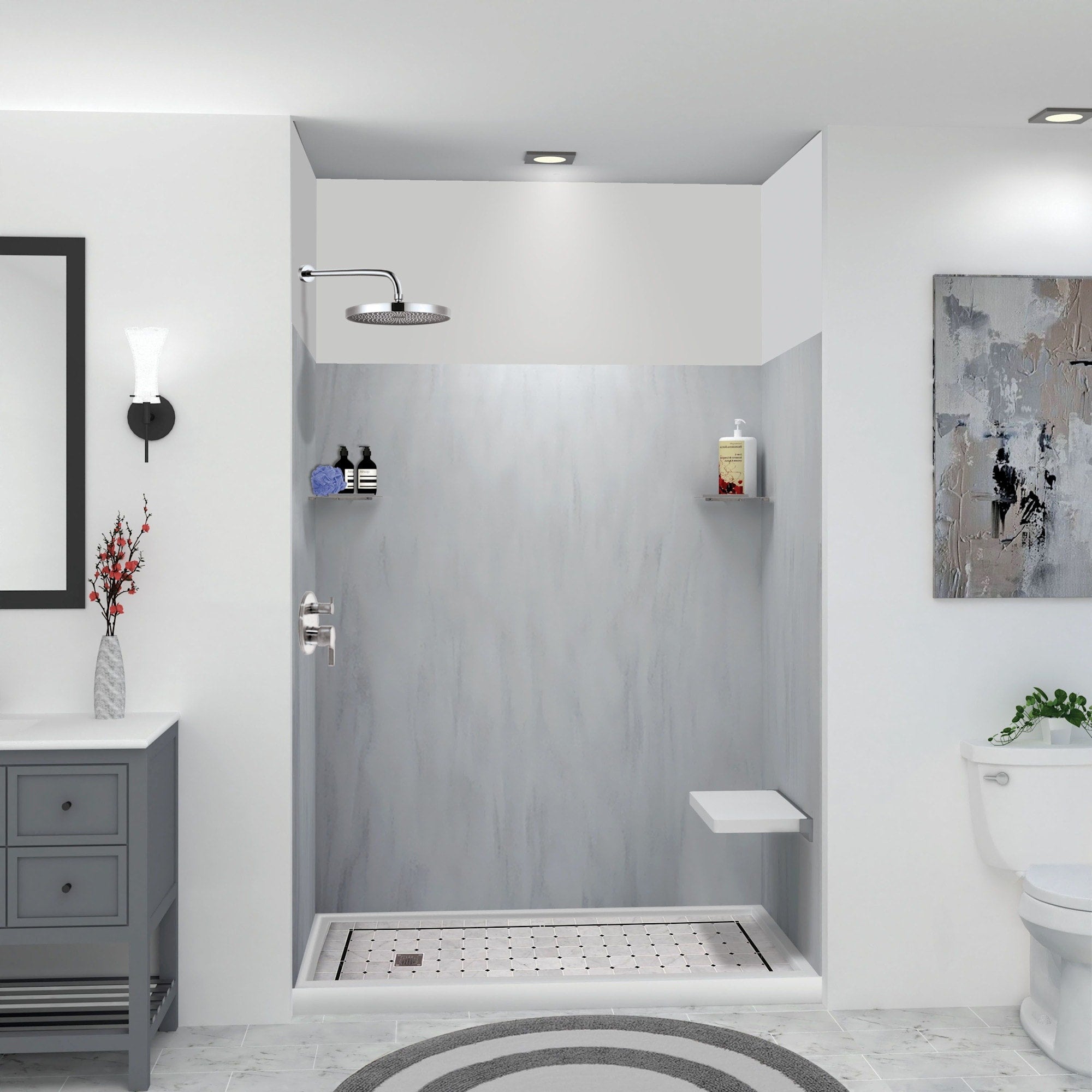 Transolid Lwk603672 Lusso 72 H X 60 W X 36 D Three Wall Alcove