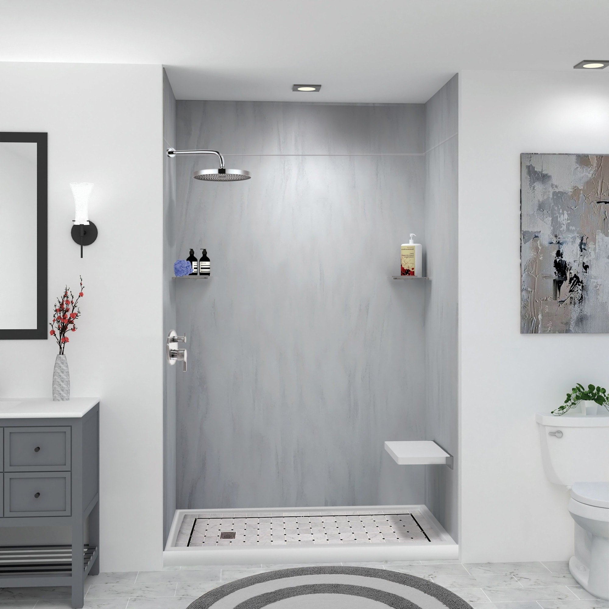 Transolid Lwkx60368412 Lusso 96 H X 60 W X 36 D Three Wall Alcove