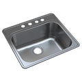 Transolid Meridian 25 In 16 Gauge Drop In Single Bowl Kitchen Sink