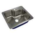 Transolid Meridian 25 In 16 Gauge Offset Drop In Single Bowl Kitchen Sink