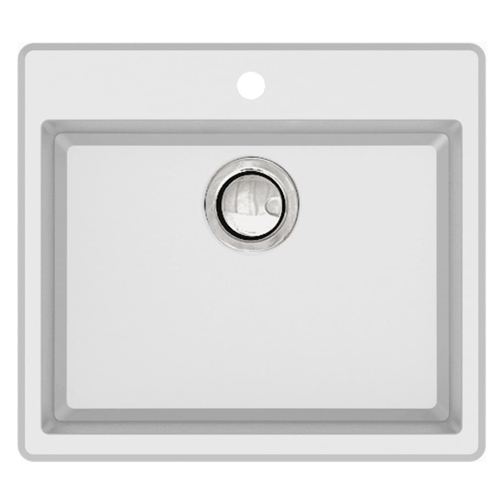 Transolid Quantum 22 In Silq Granite Drop In Single Bowl Kitchen Sink