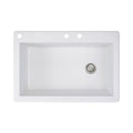 Transolid Radius 33 In Silq Granite Drop In Single Bowl Kitchen Sink
