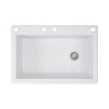 Transolid Radius 33 In Silq Granite Drop In Single Bowl Kitchen Sink