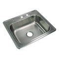 Transolid Select 25 In 22 Gauge Drop In Single Bowl Kitchen Sink With Mr2 Faucet Holes