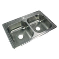 Transolid Select 33 In 20 Gauge Drop In Double Bowl Kitchen Sink