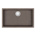 Transolid Zero 30 In Silq Granite Integral Dual Mount Single Bowl Kitchen Sink With 0 Holes