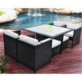 Transposed 9 Piece Outdoor Patio Dining Set