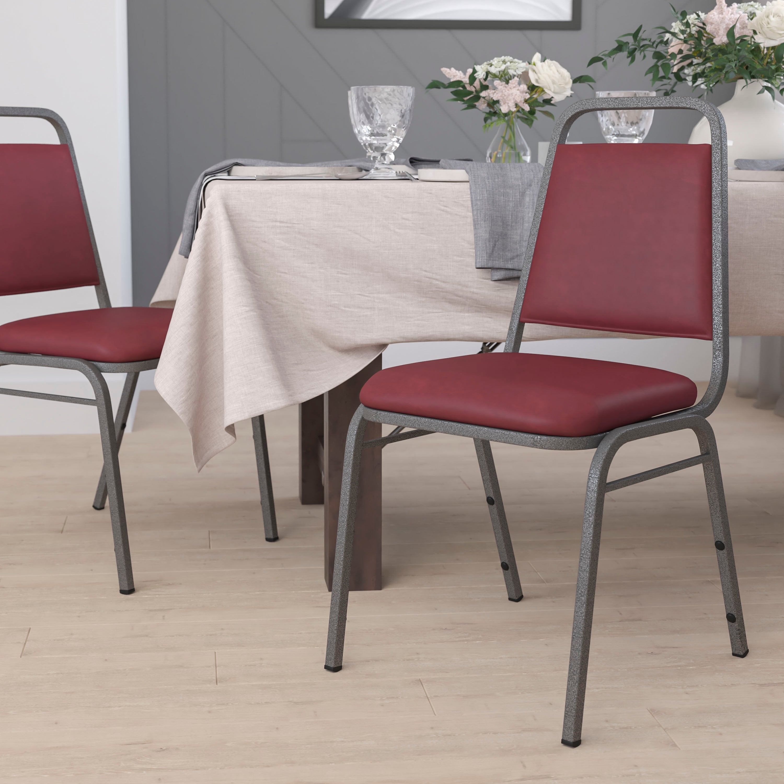Hercules Series Trapezoidal Back Stacking Upholstered Banquet Chair