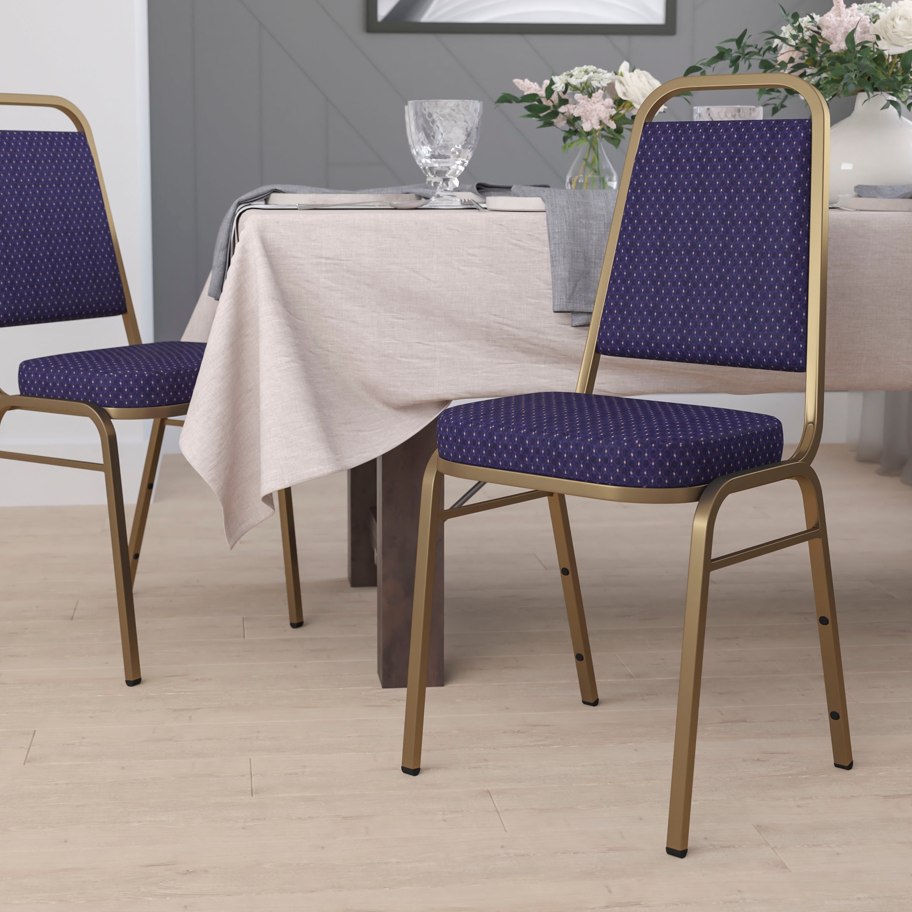 Hercules Series Trapezoidal Back Stacking Banquet Chair