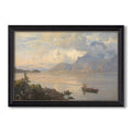 Traunsee 1871 Hans Gude Custom Framed Canvas